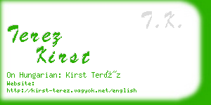 terez kirst business card